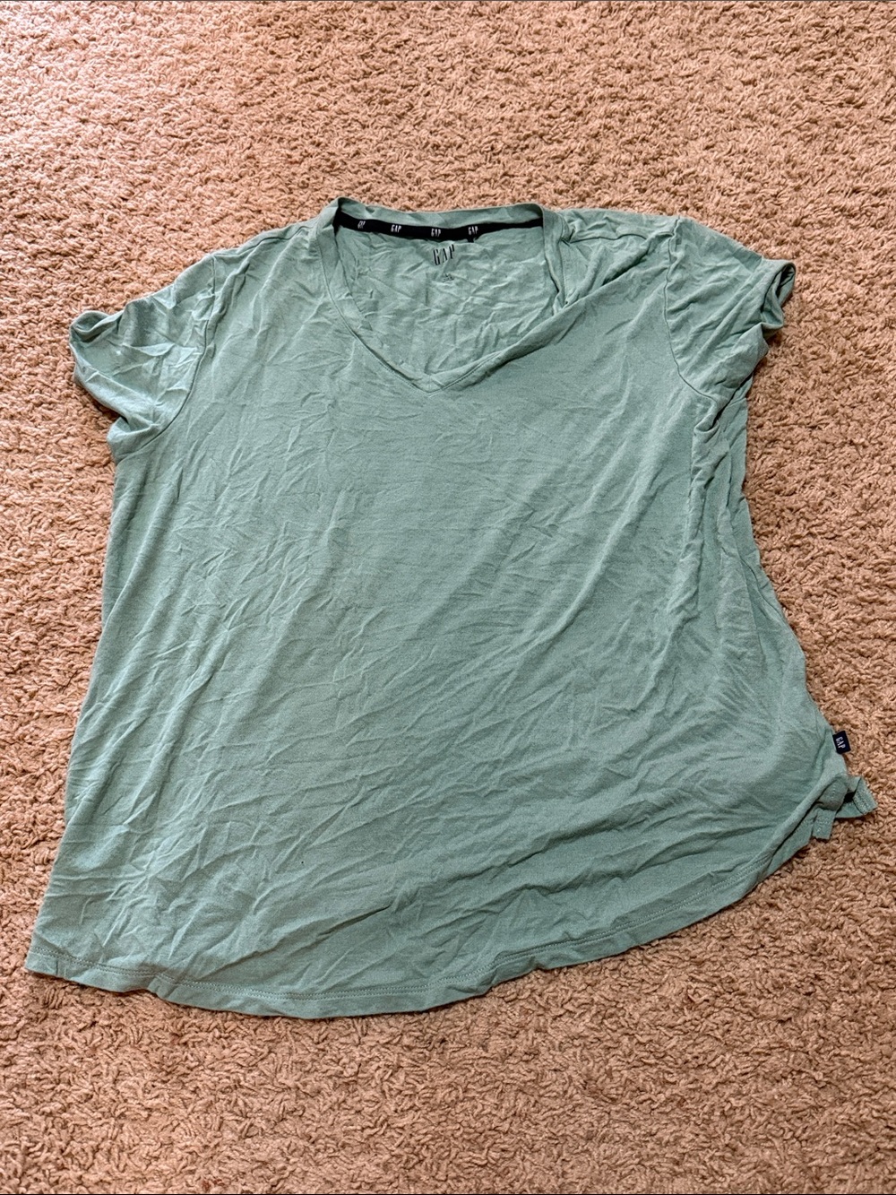 GAP Sage Green V-Neck Short Sleeve Tee